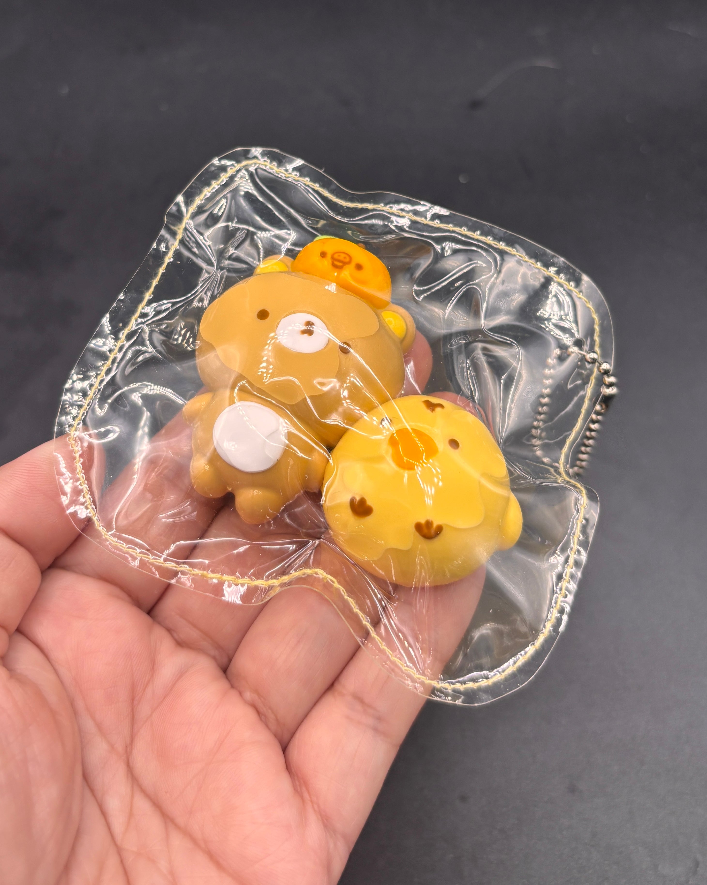 Mini keychain Rilakkuma and chick set  taba squishy