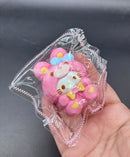 Bunny kitty mini  taba squishy keychain