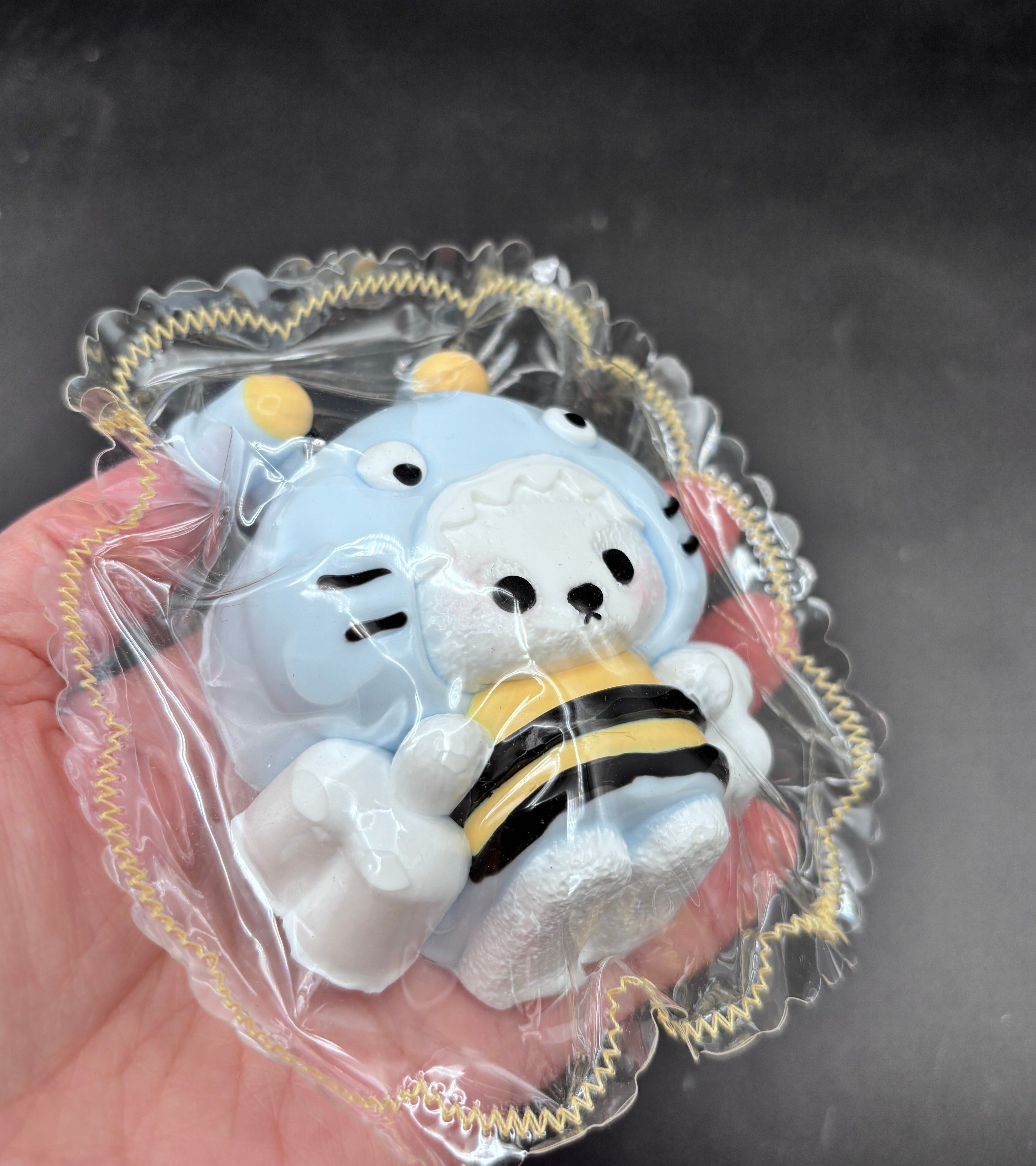 bear in a shark bee costume soft Taba Squishy Toy