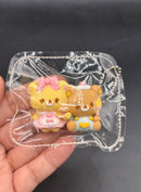 Mini keychain twins Rilakkuma set  taba squishy