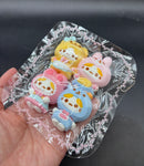 Pack of 4 cute marshmellow cat hoodies mini taba