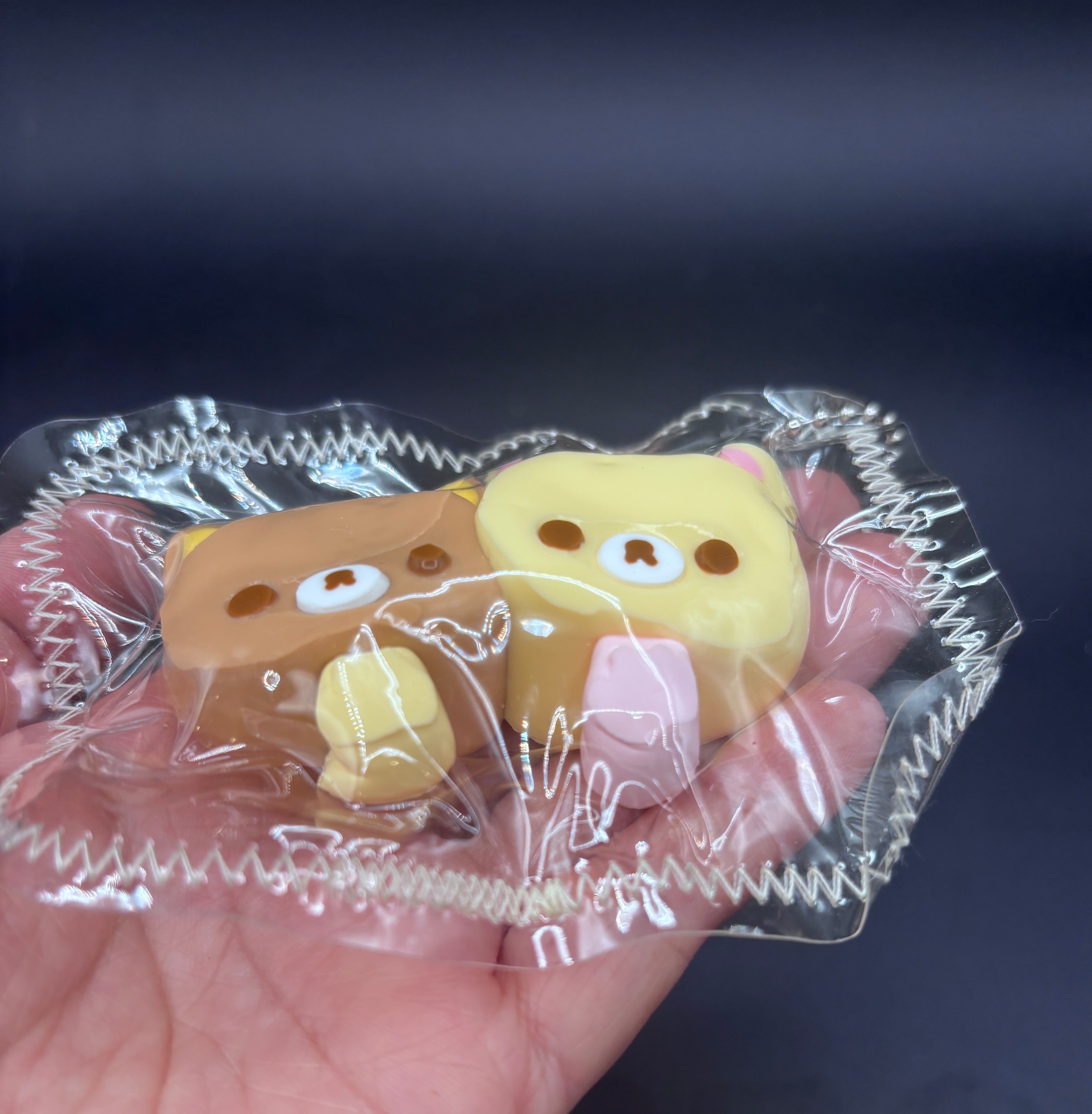 Pack of 2 mini keychain bear popsicle twins Taba squishy toy