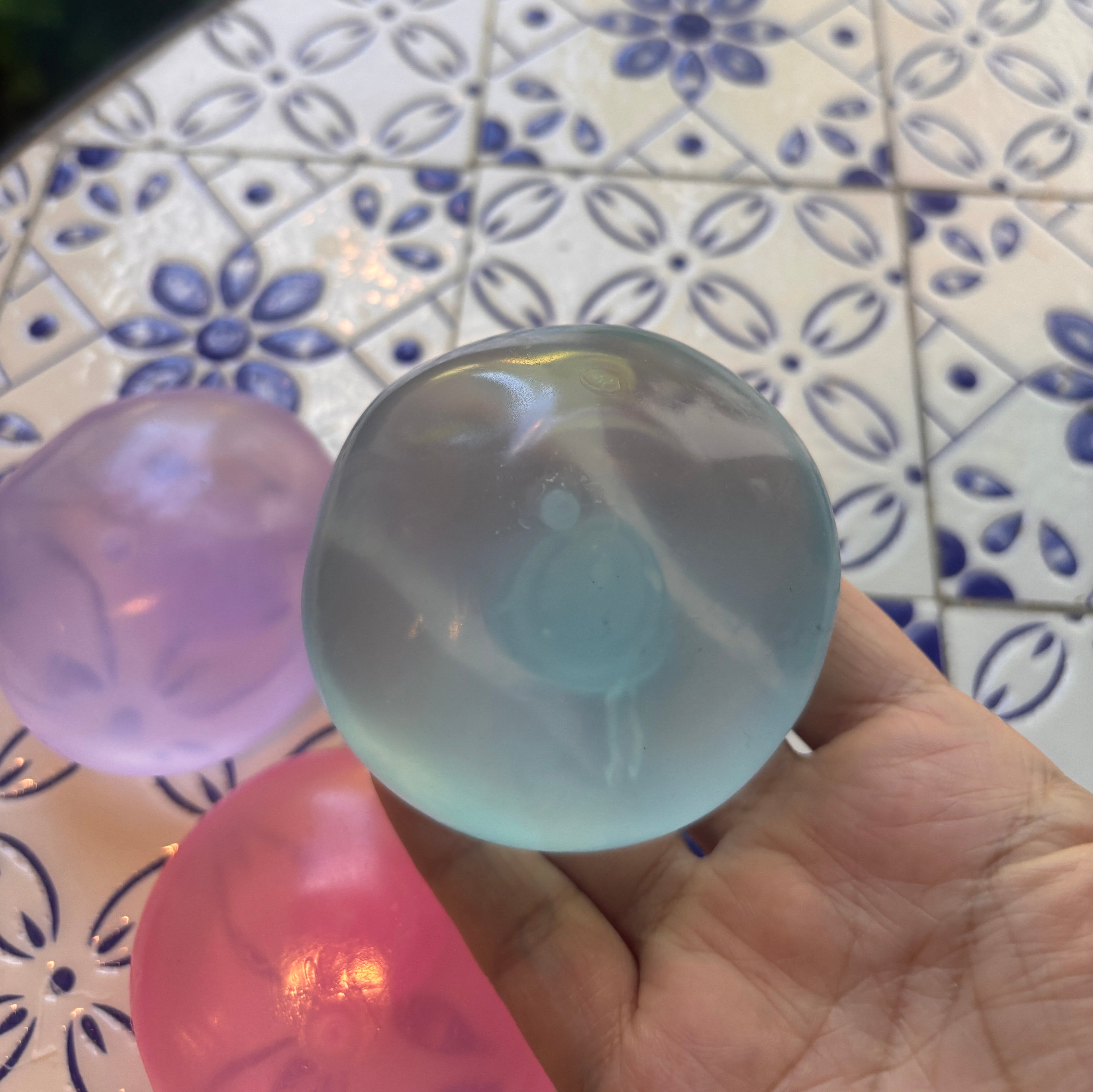 Coconut jelly stressball (coconut oil but less mouldable)