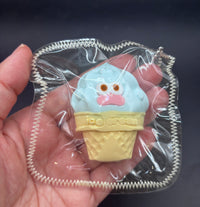 Mini hangyodon keychain icecream cone cute soft Taba squishy toy