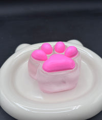 Large clear cat paw with beans water texture super soft (6 colors) Cat Paw Squishy Toy