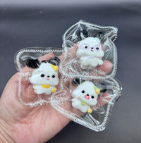 Cute mini puppy keychain taba squishy (choose)