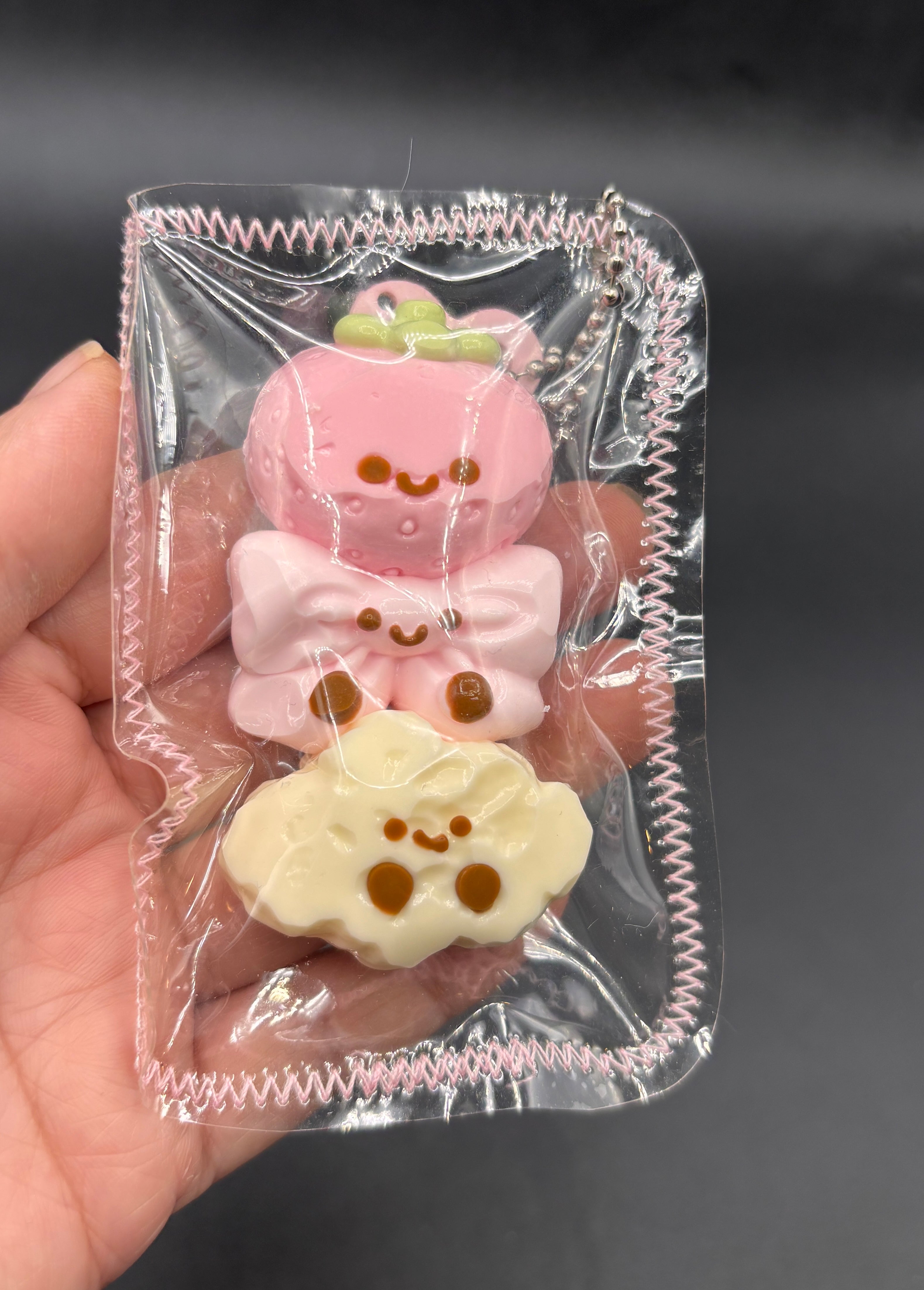 Pack of 3 mini jelly cat coquette taba squishy