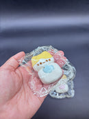 Mini keychain cat with fish taba soft   taba squishy