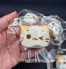 Mini Marshmellow cat keychain taba squishy