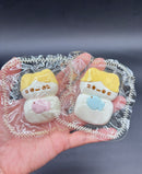 Mini keychain cat with fish taba soft   taba squishy