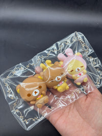 Pack of 3 rilakkuma in costumes cute  taba squishy