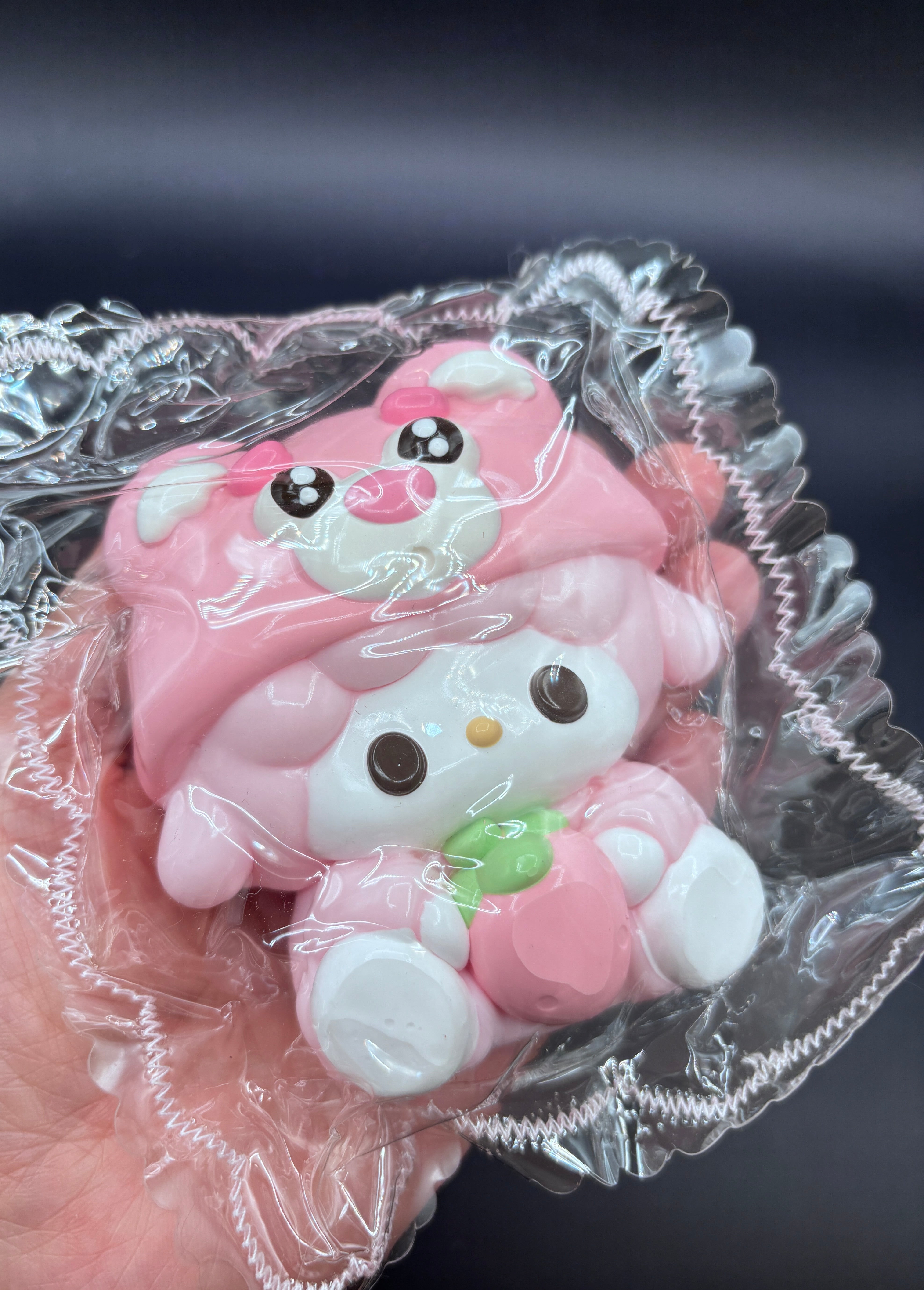 Large cute strawberry bear with piano soft   taba squishy