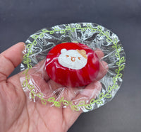 Cute mini hamster tomato keychain