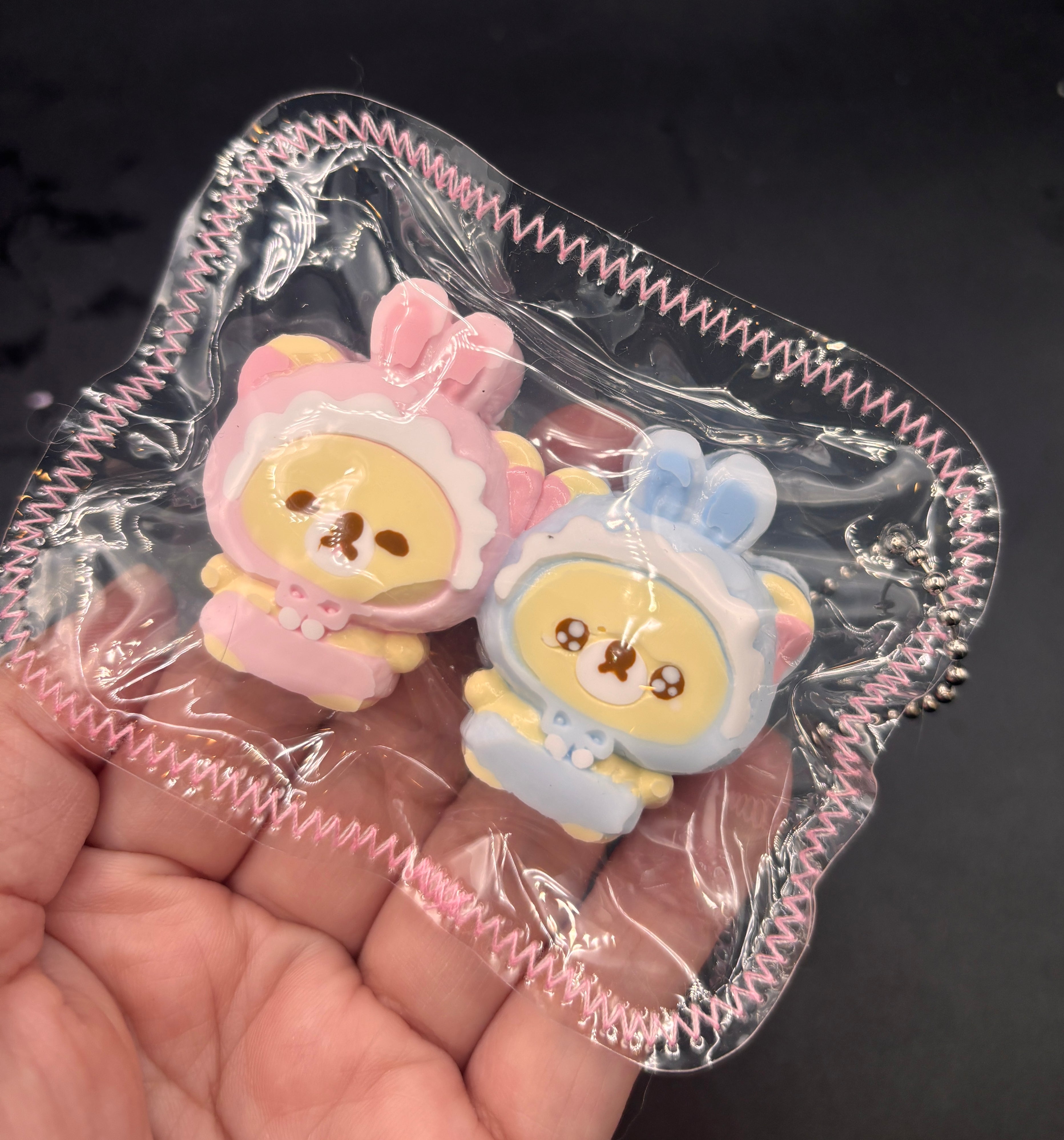 Rilakkuma and Korilakkuma pj twins- mini keychain taba