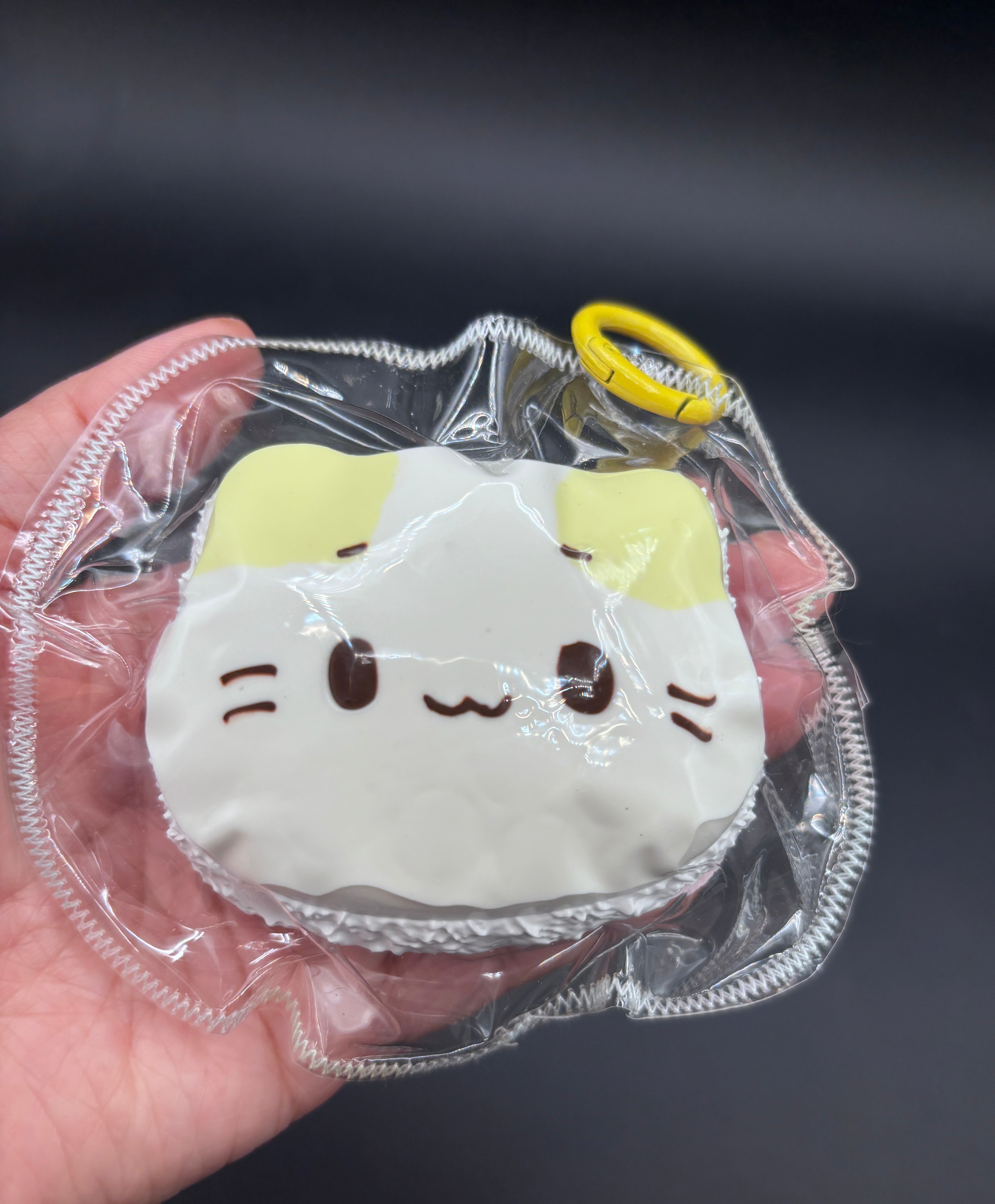 Cute marshmellow cat icecream cake layered  taba squishy