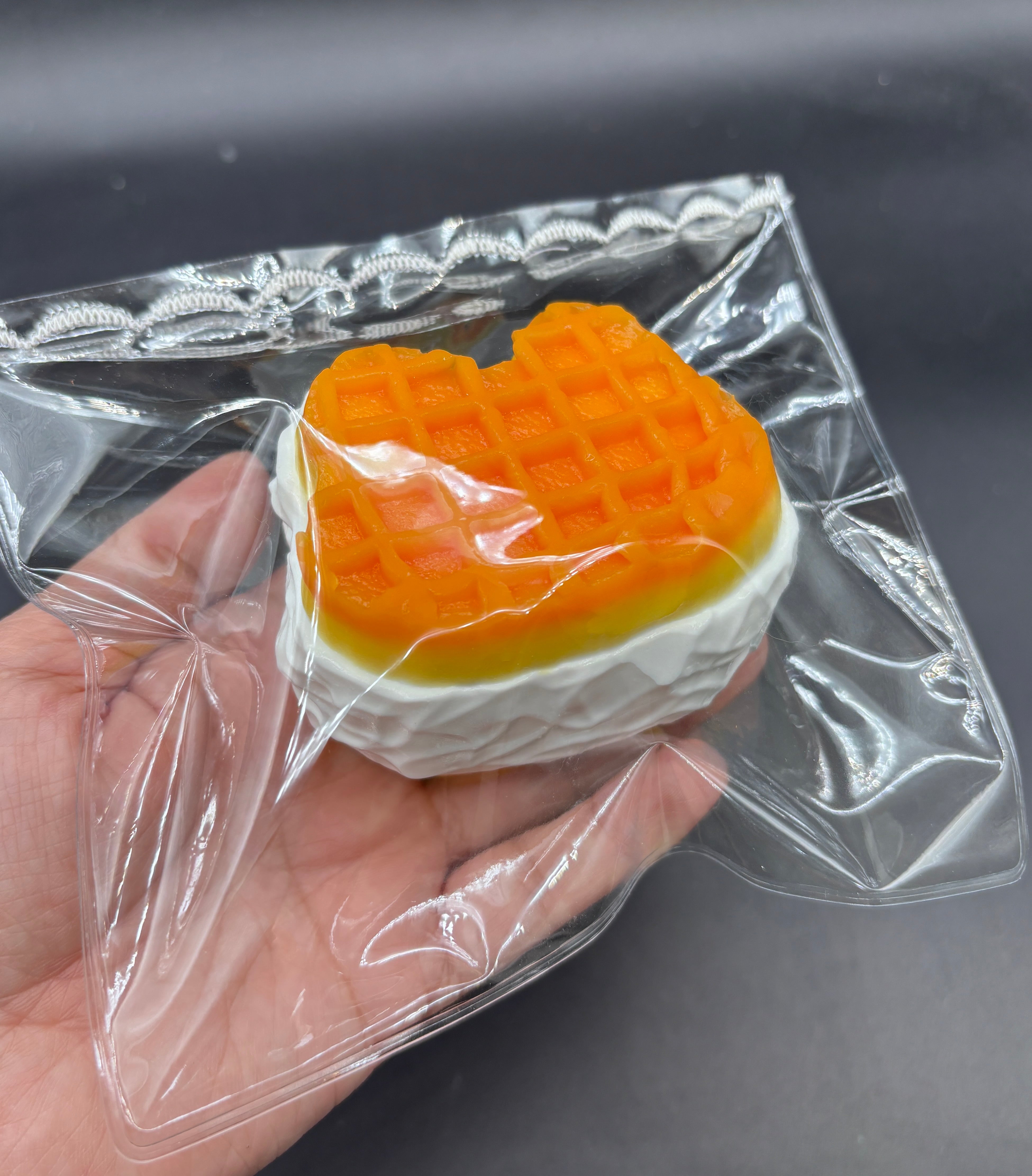 Cute kitty icecream waffle soft  taba squishy dated 12/7/25