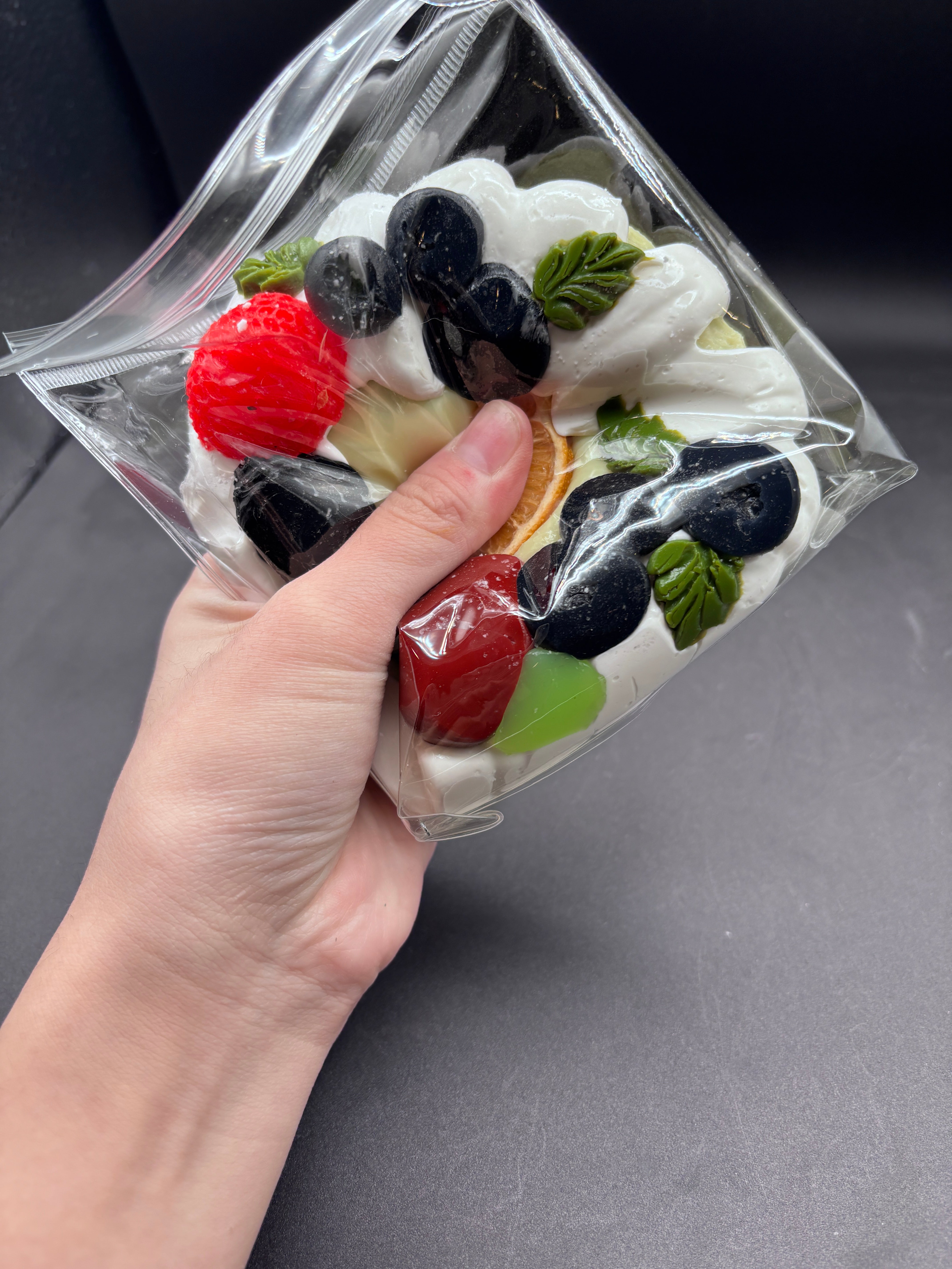 Matcha Fruit Donut Food Squishies Toy