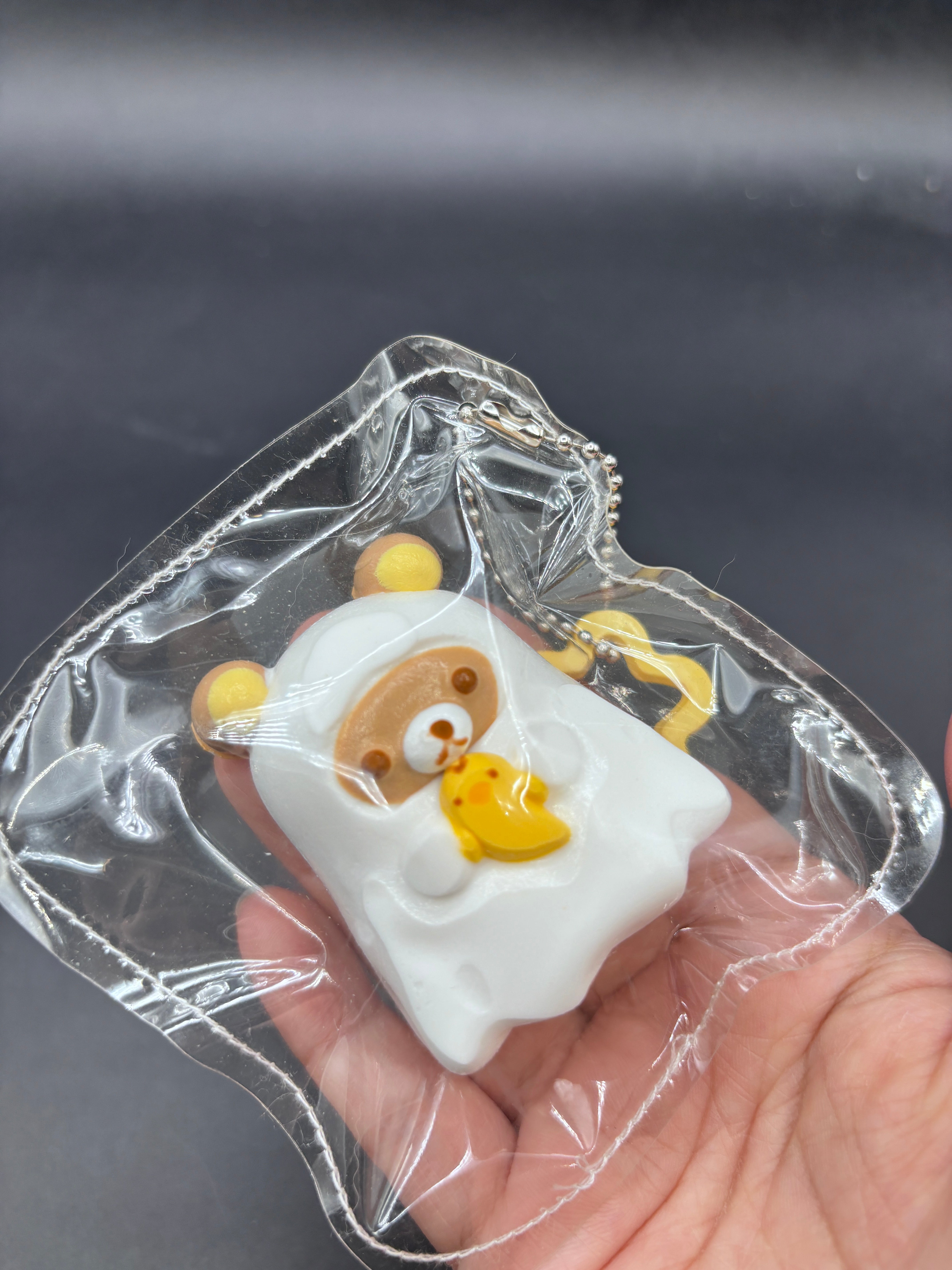 Rilakkuma ghost  taba squishy keychain