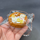 Small keychain- cereal bowl of Rilakkuma soft taba squishy