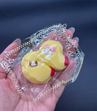 Cute mini keychain soft pack of 2 fried shrimp taba squishy