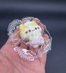 Cute mini keychain a baby kitten nurse in diapers soft  taba squishy