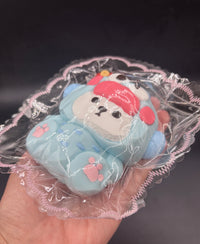 Cute hangyodon hoodie bear  taba squishy