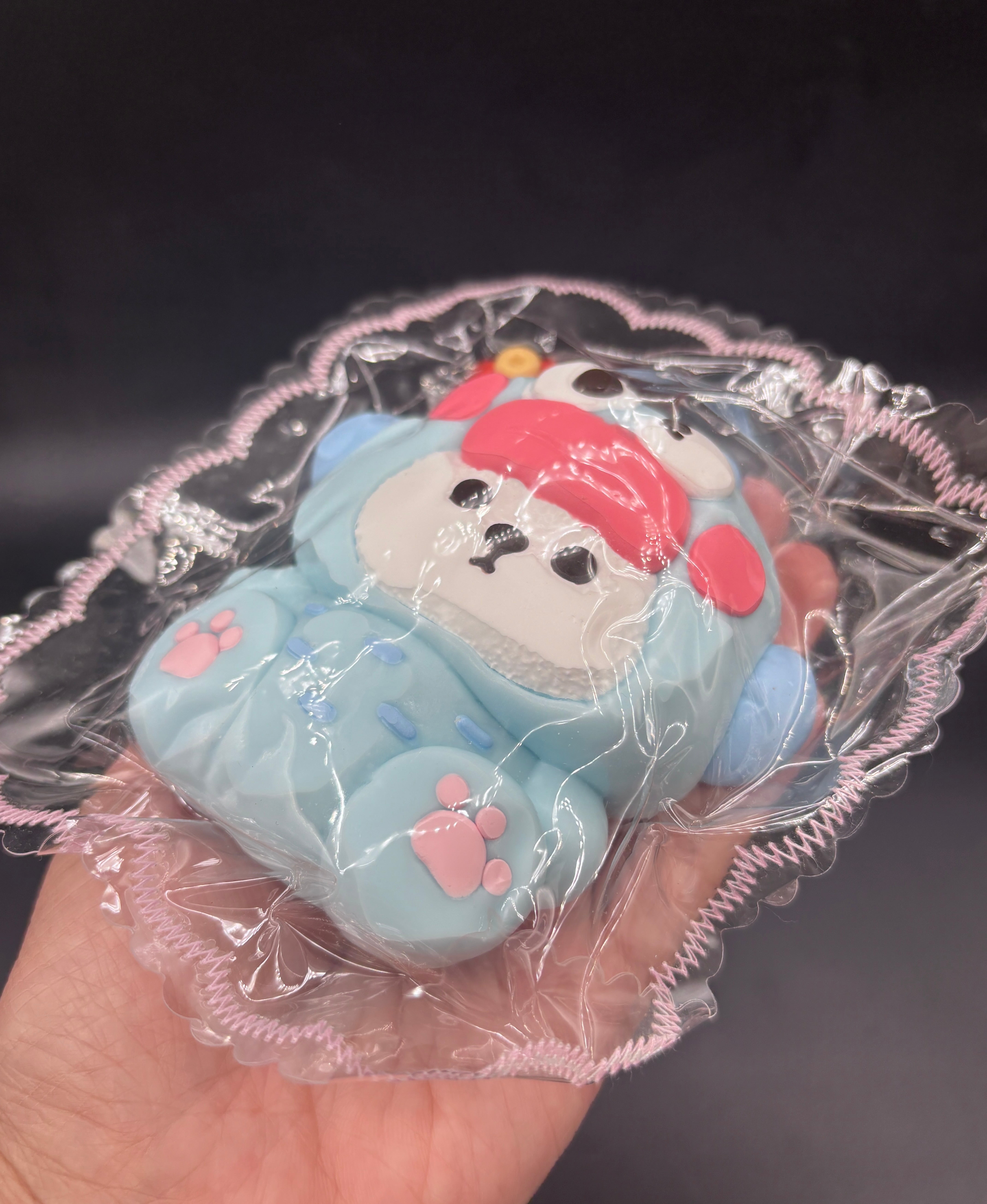 Cute hangyodon hoodie bear  taba squishy