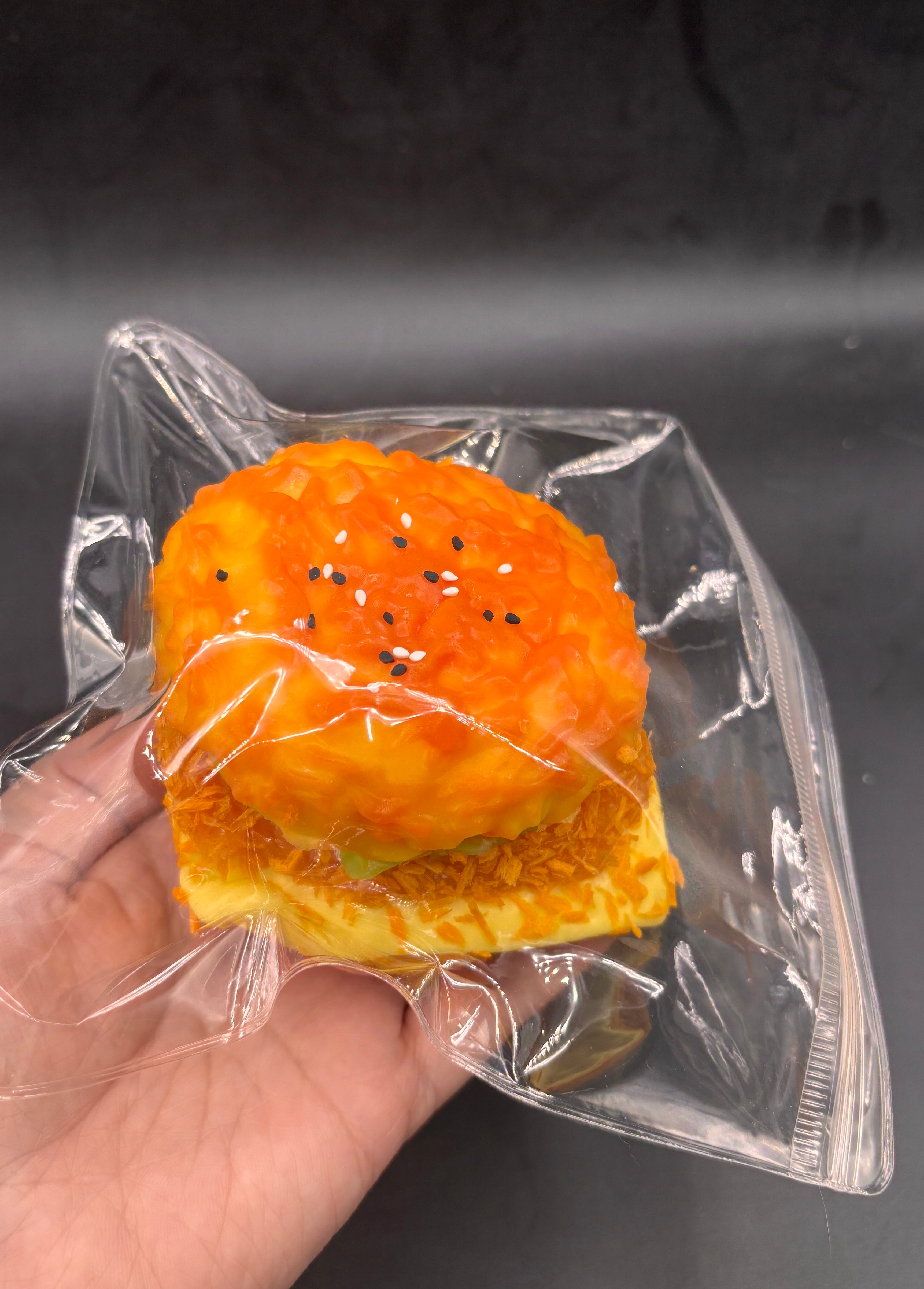 Large realistic chicken sandwich taba squishy