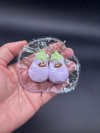 Cute mini keychain eggplant jellycat twins soft