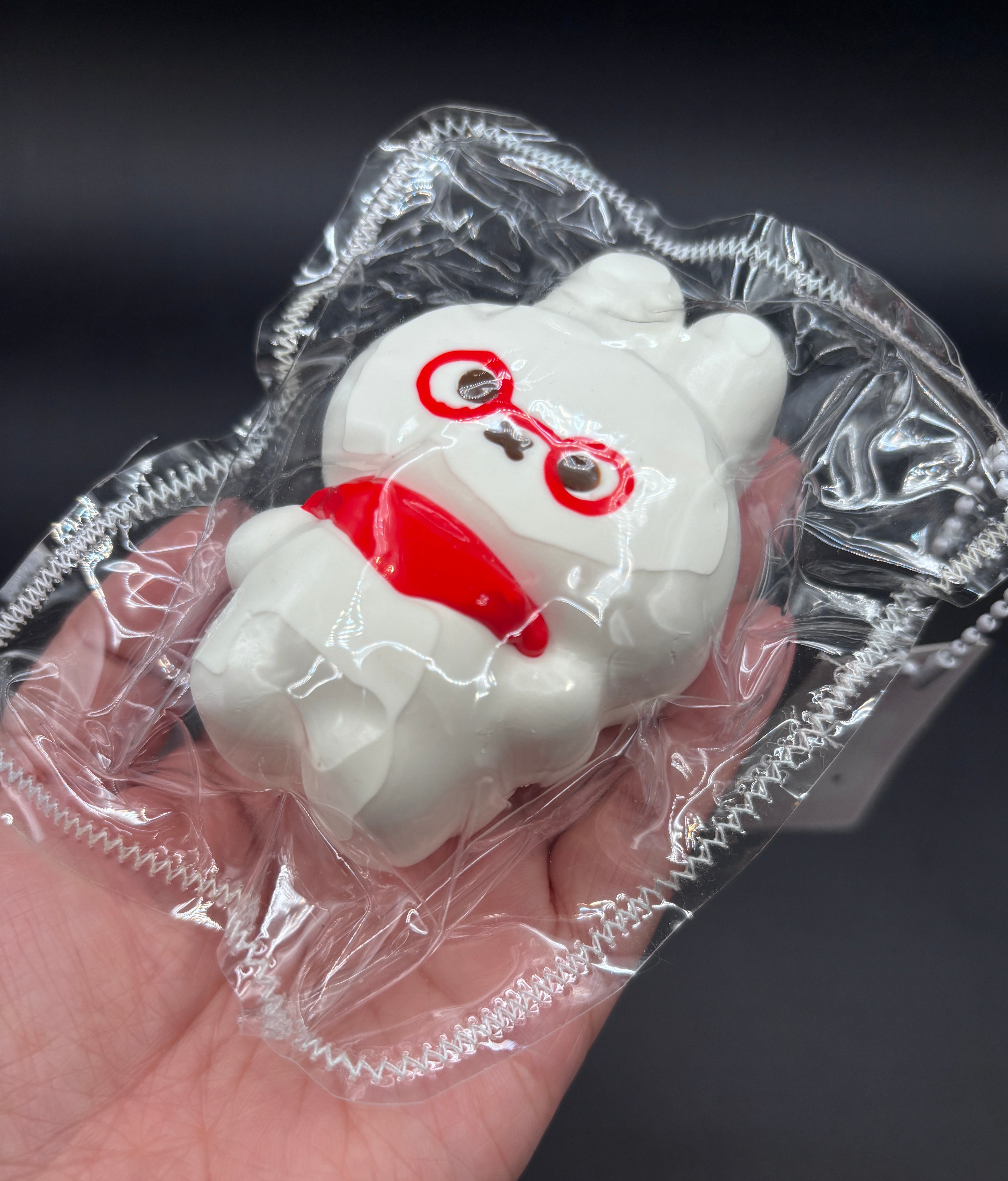 Cute red outfit in a Miffy with glasses  taba squishy