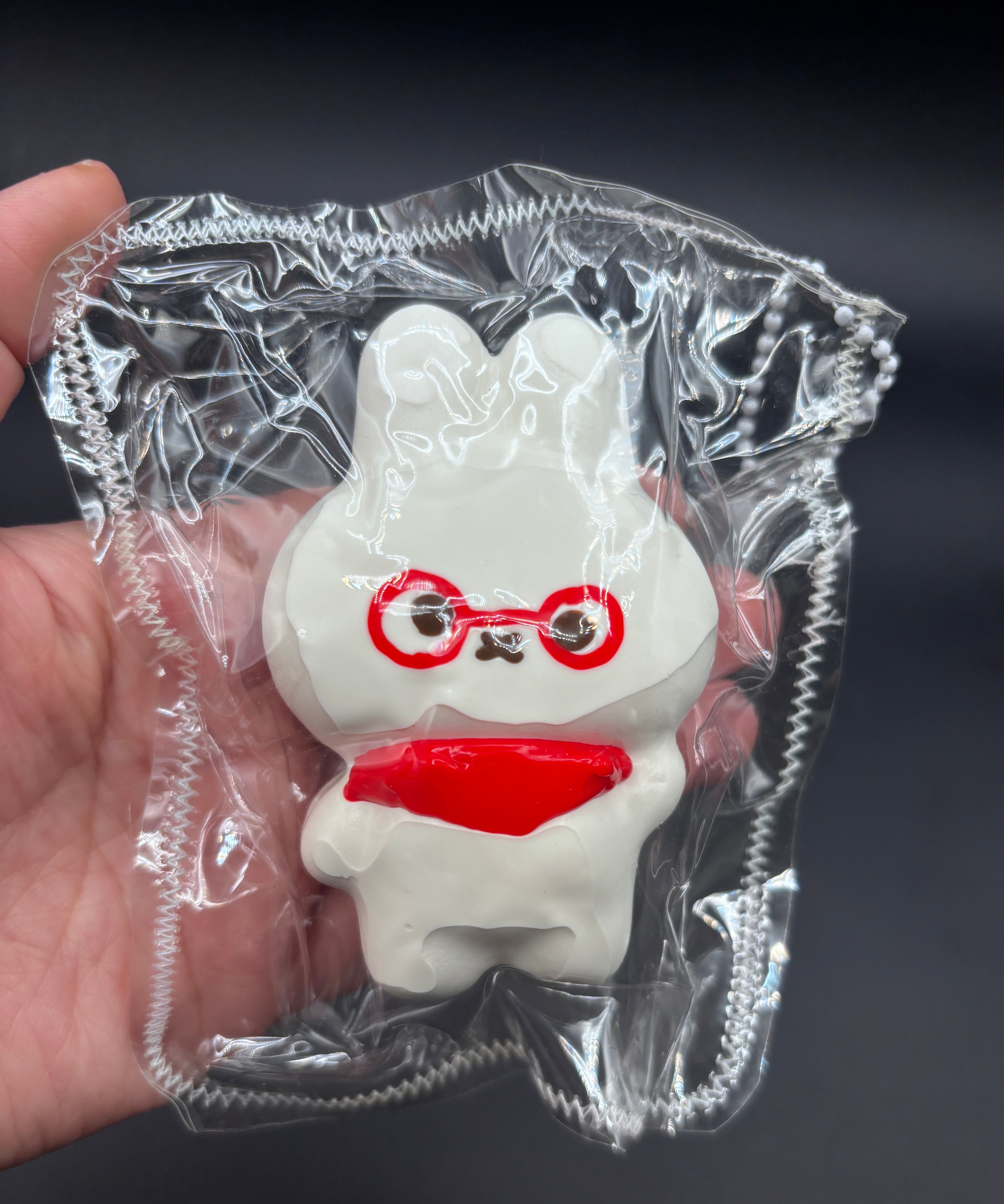 Cute red outfit in a Miffy with glasses  taba squishy