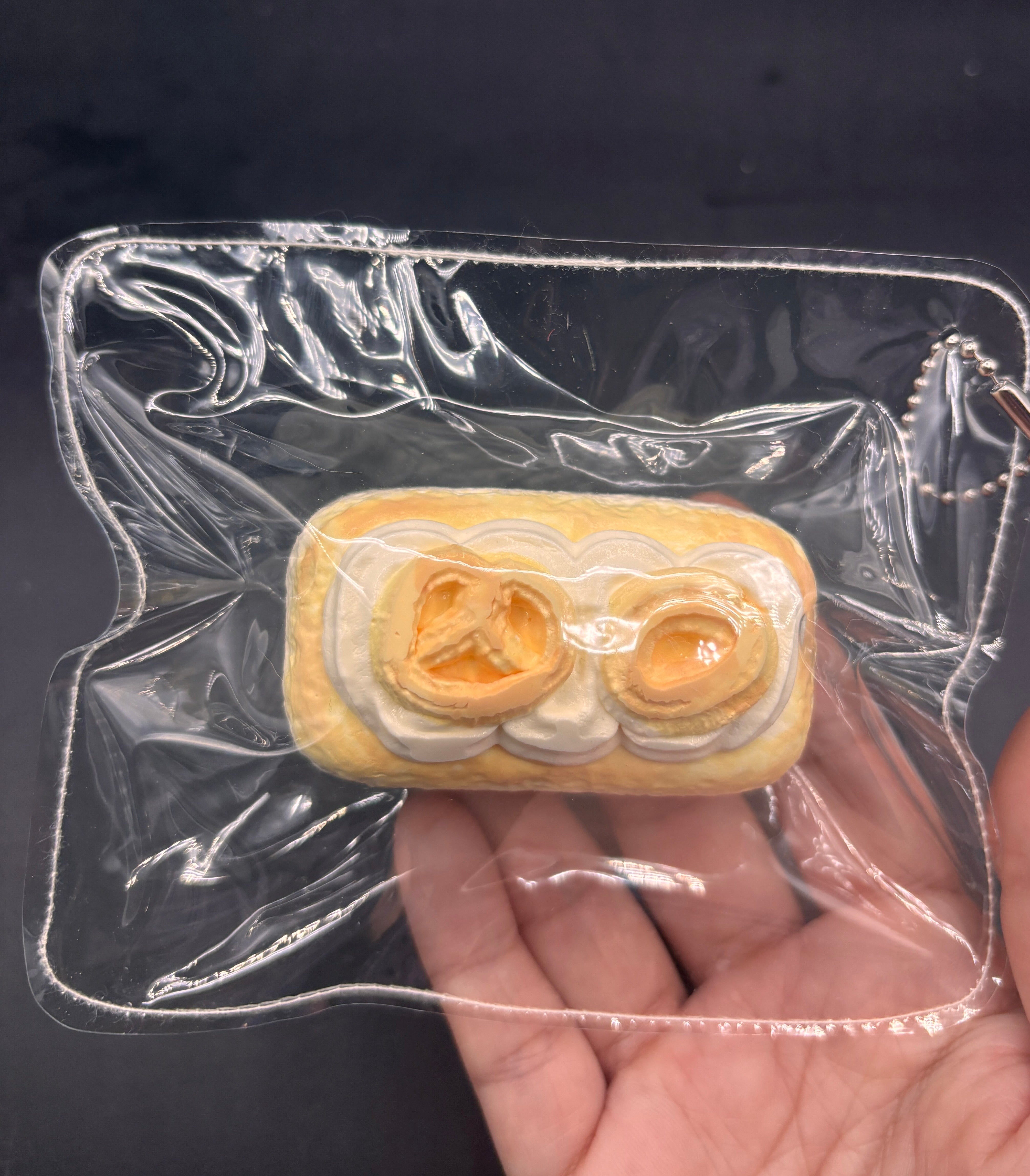 Cute small keychain food series- sponge cake biscuits