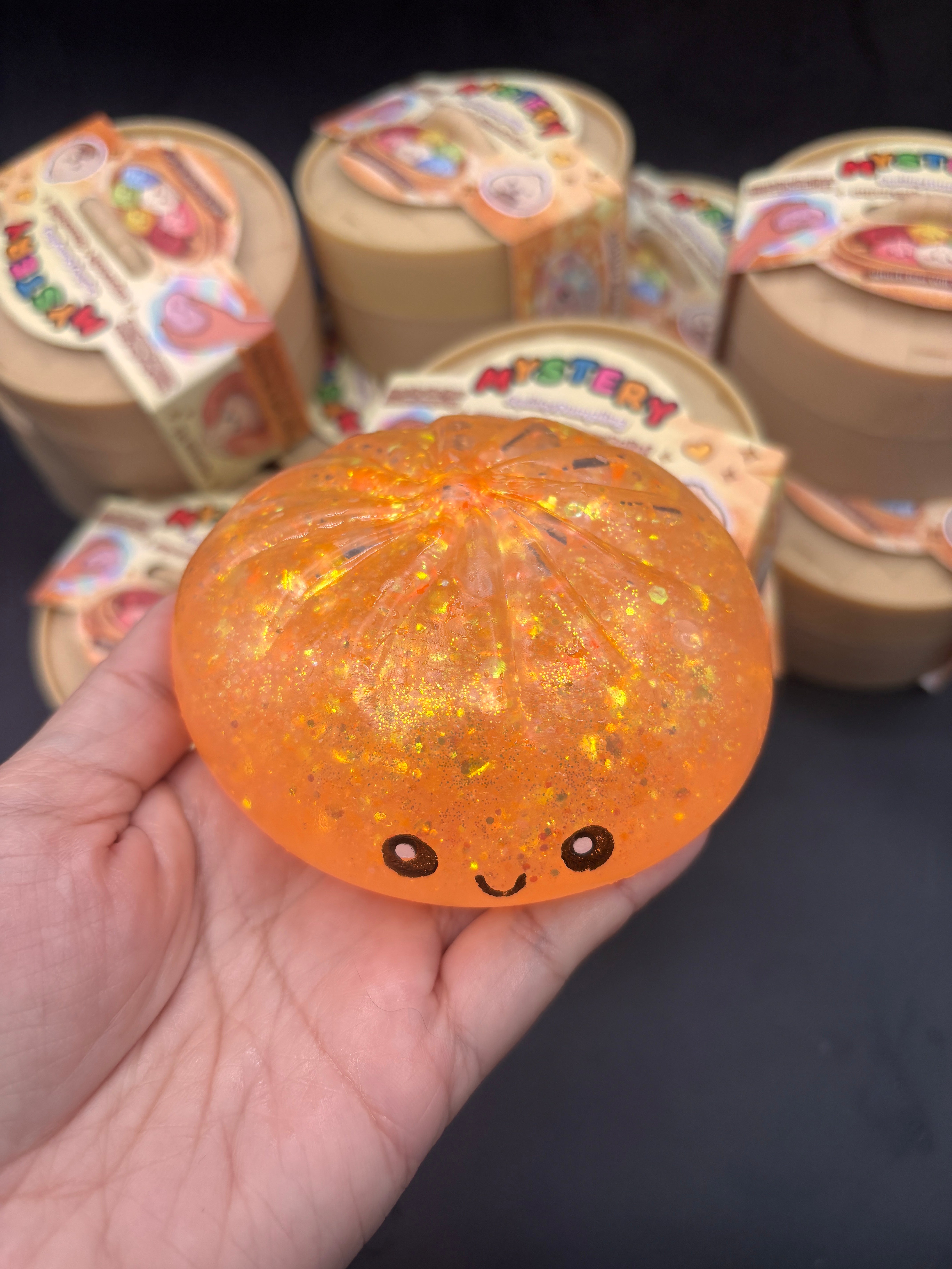 Mystery glitter dumpling stressball