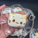 Mini Marshmellow cat keychain taba squishy