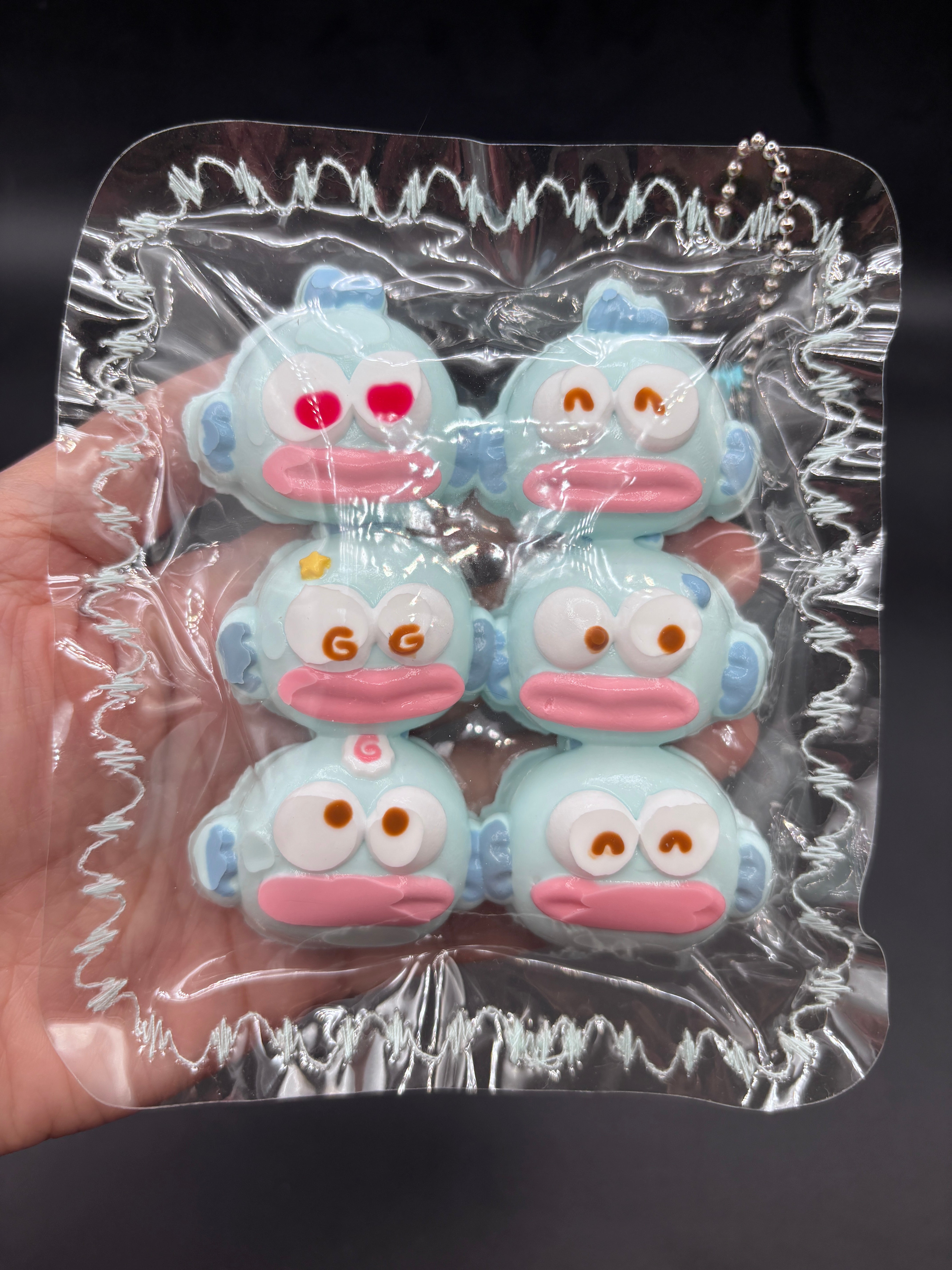 Pack of 6 mini hangyodon emoticons cute