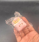 Cute mini Korilakkuma bed keychain taba squishy