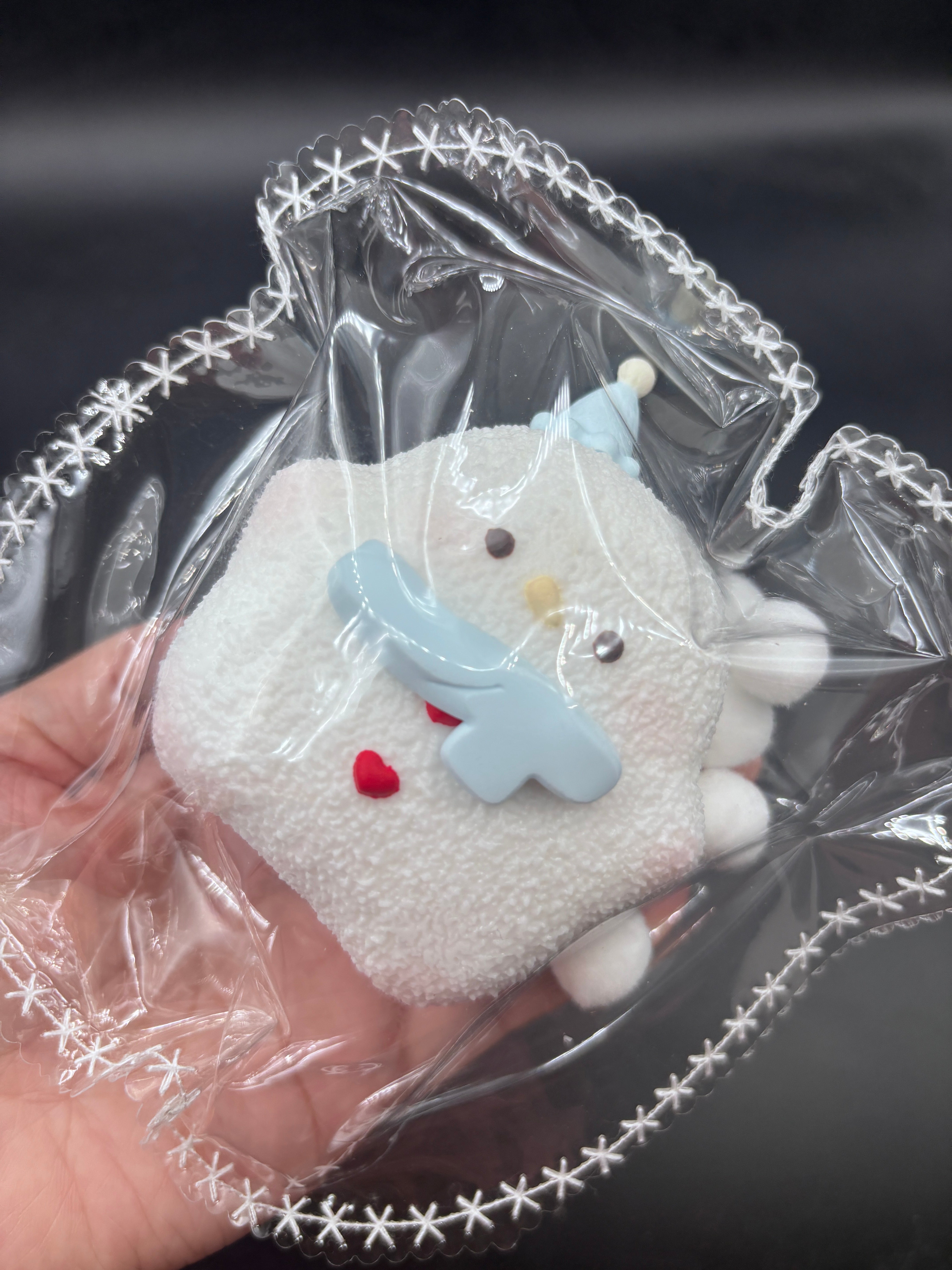 Frozen butter snowman cookie