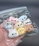 Detailed pack of 8 cute yarn animals Taba Squishy Toy
