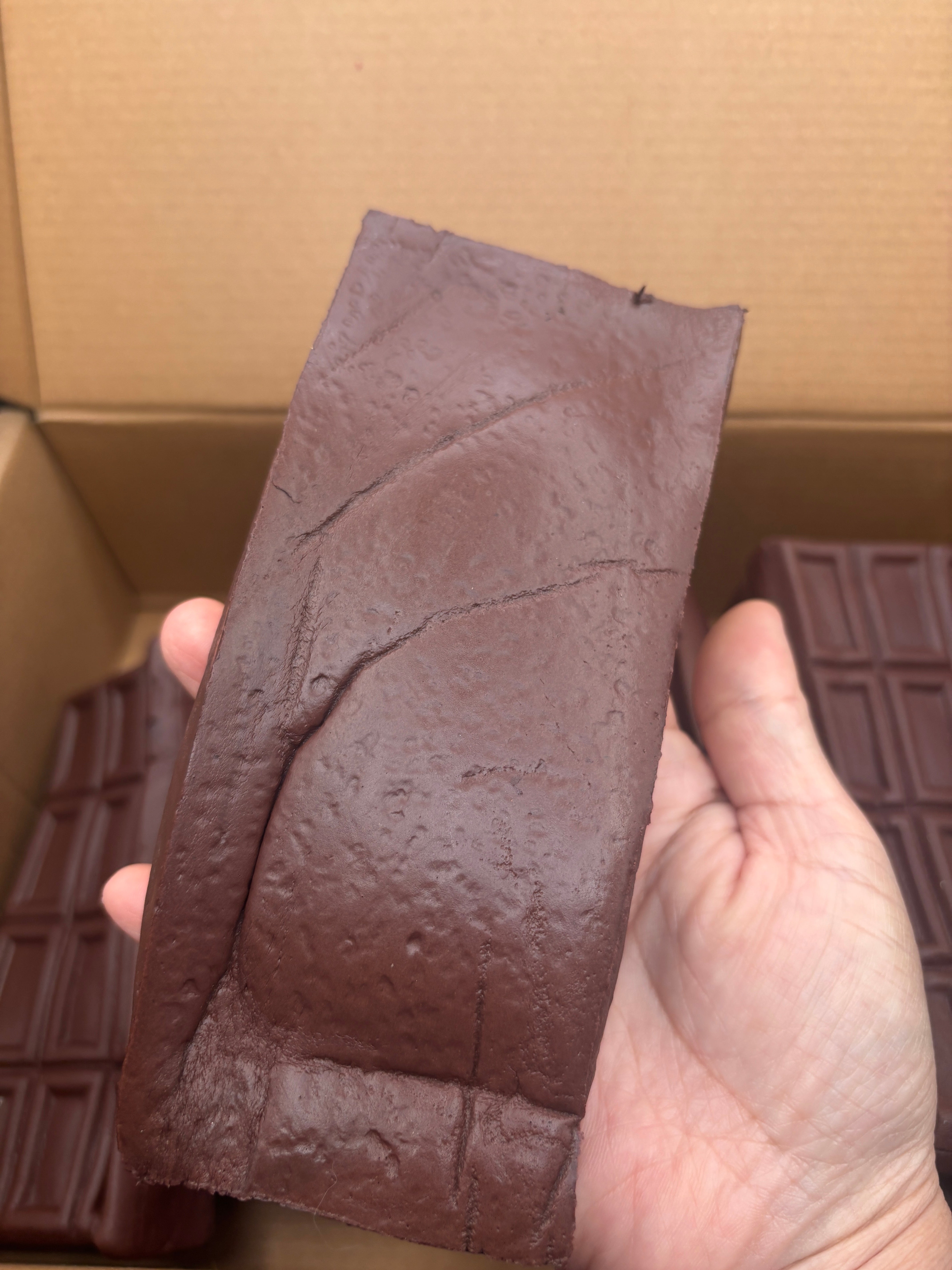 Defective foam slow rise chocolate
