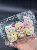 Pack of 6 super cute small Sanrio x Rilakkuma  taba squishy