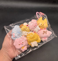 Pack of 7 super cute plushie animal small  taba squishy
