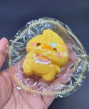 Mini keychain cute pudding duck soft taba squishy