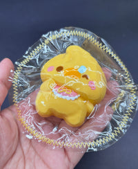 Mini keychain cute pudding duck soft taba squishy