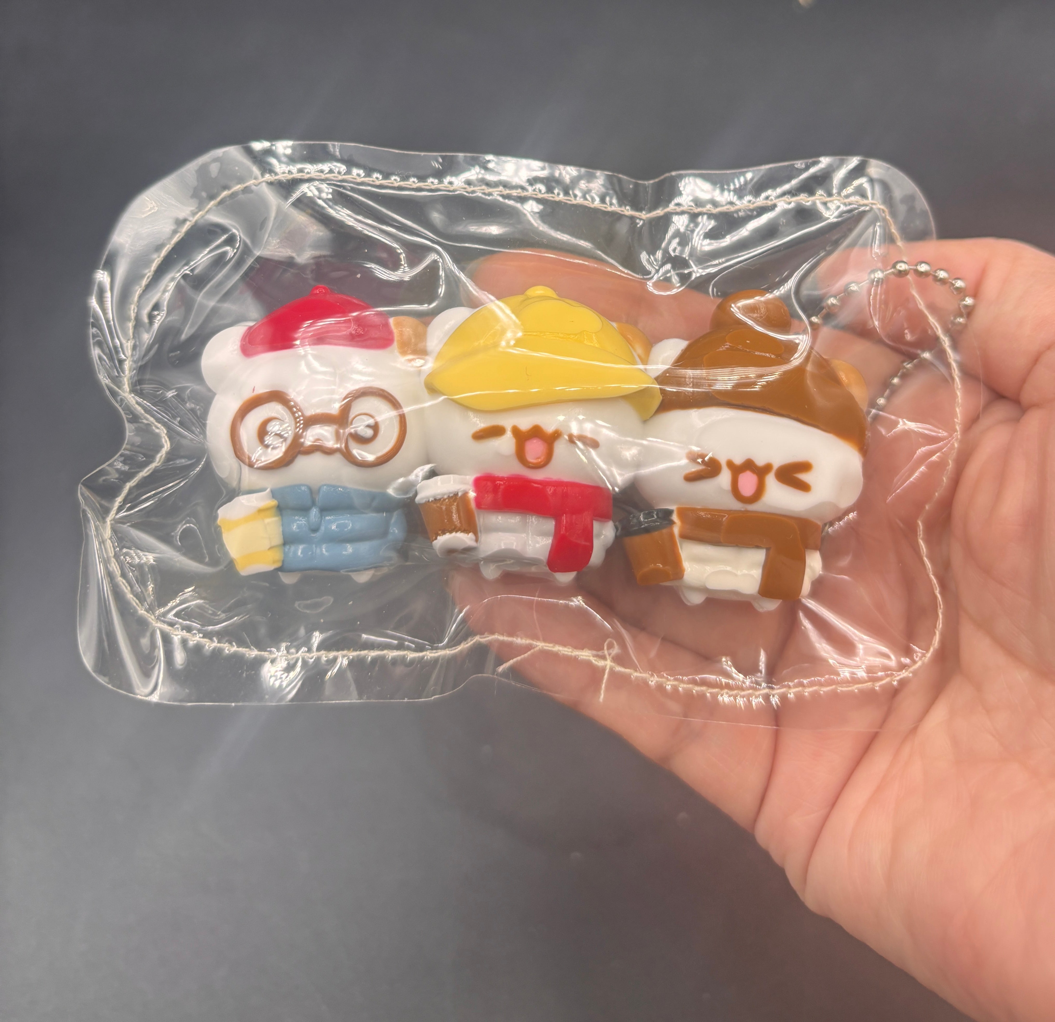 Pack of 3 mini hamster taba cutie taba squishy