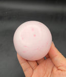 Pink round beaded ice clay stressball