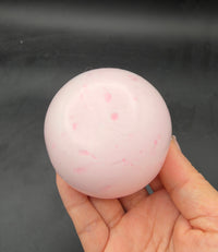 Pink round beaded ice clay stressball