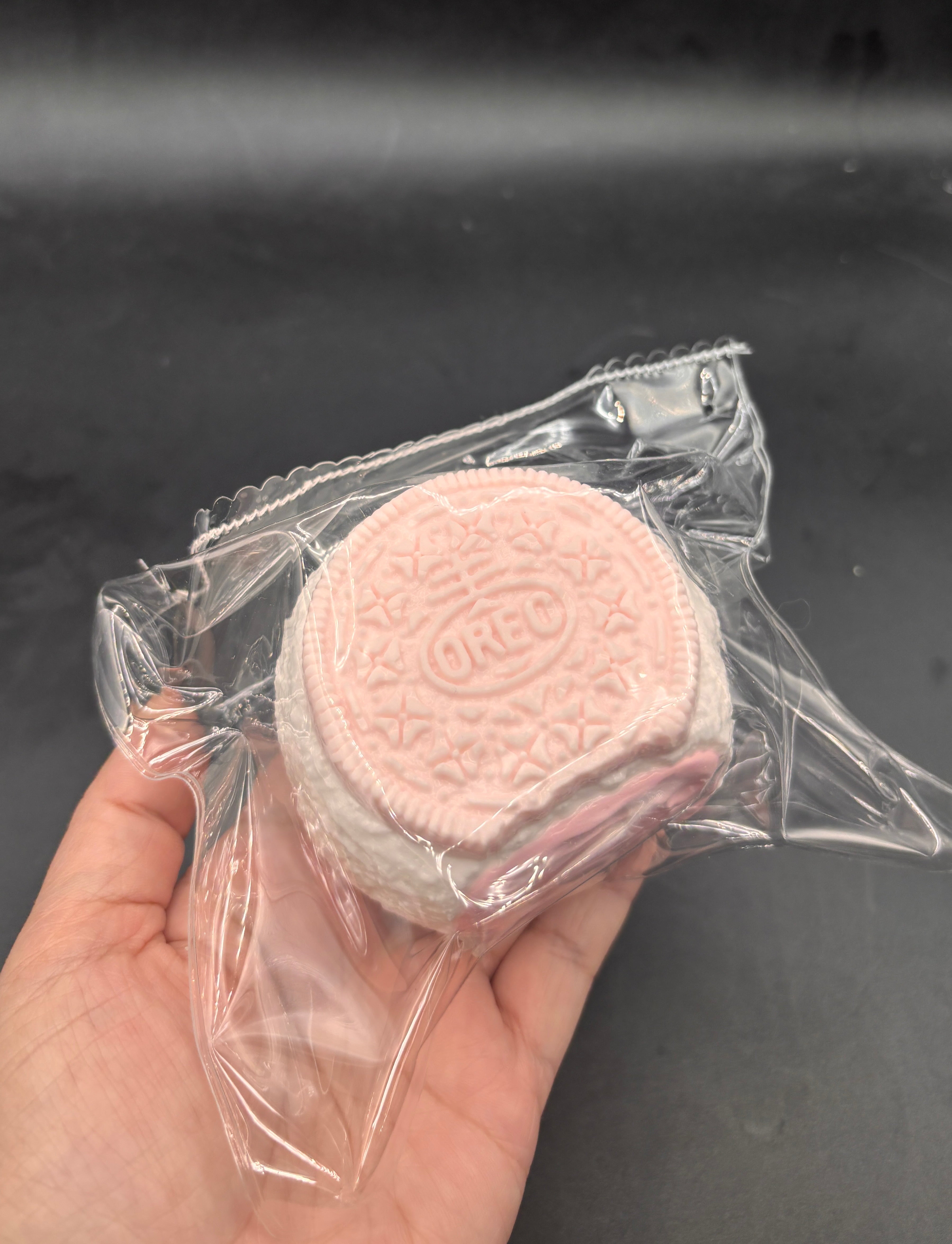 Thick strawberry frozen butter icecream cookie with filling  taba squishy
