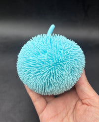 Large crunchy Lego fuzzy ball blue stressball