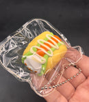 Cute mini keychain puppy hotdog