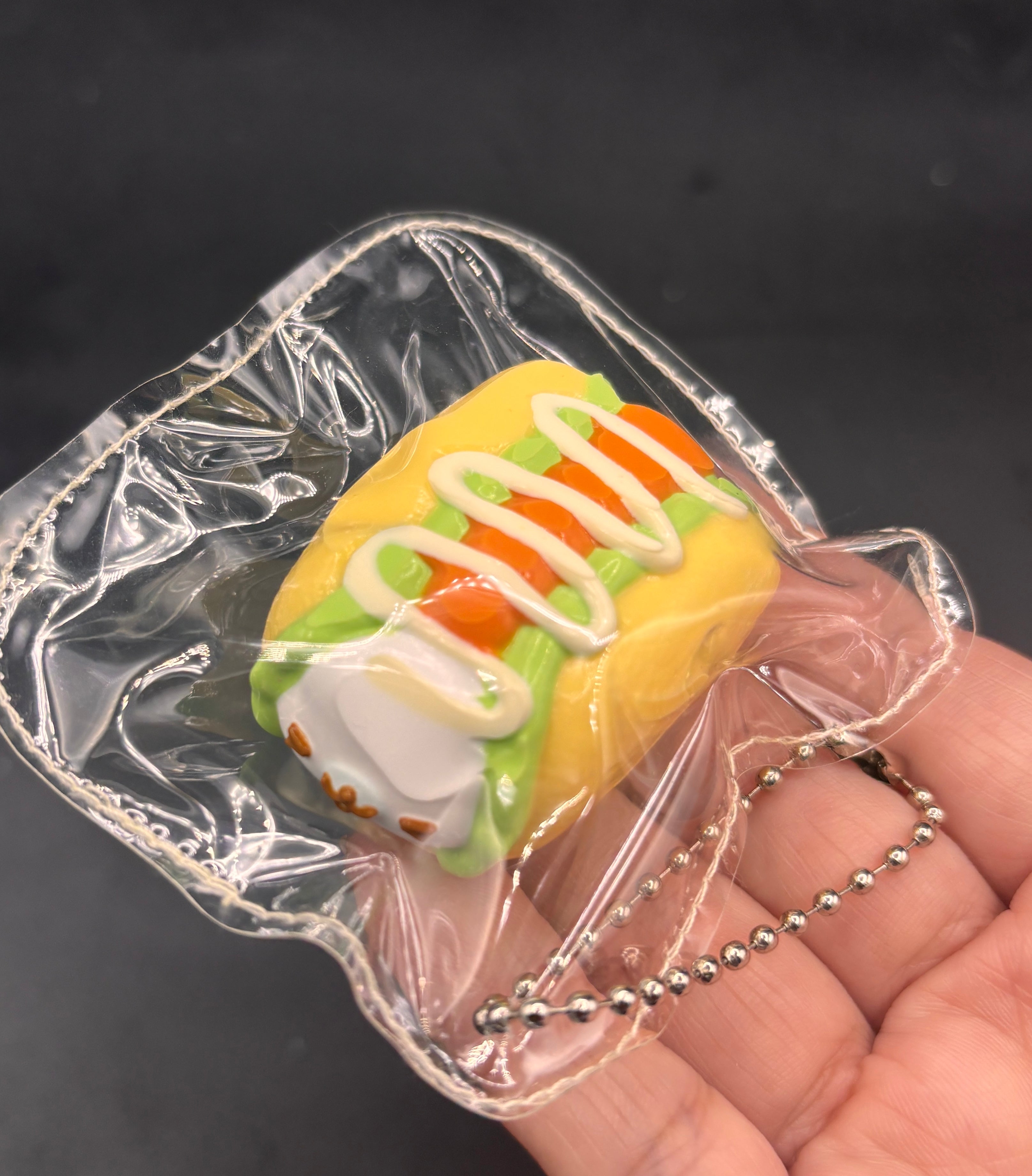 Cute mini keychain puppy hotdog